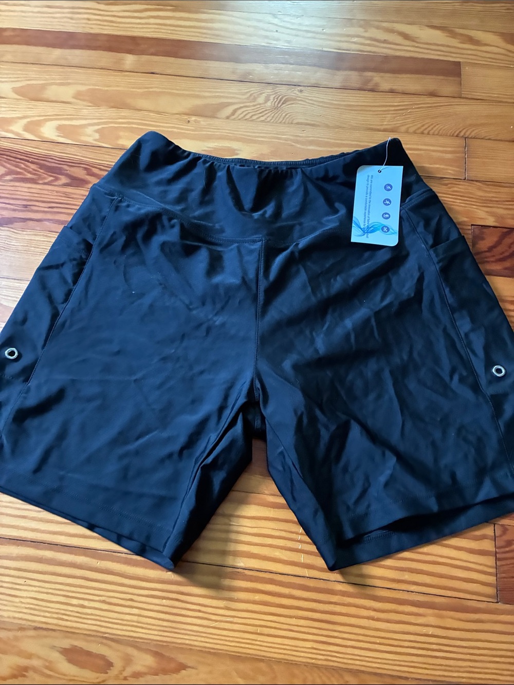 Black Women's Swim Coverup Shorts
